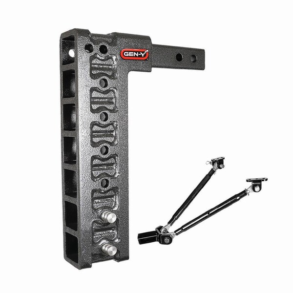 MEGA-DUTY 2 Shank 15 Drop 2K TW 16K Hitch & GH-0100 Stabilizer Kit